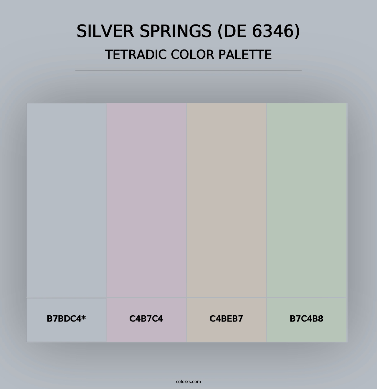 Silver Springs (DE 6346) - Tetradic Color Palette