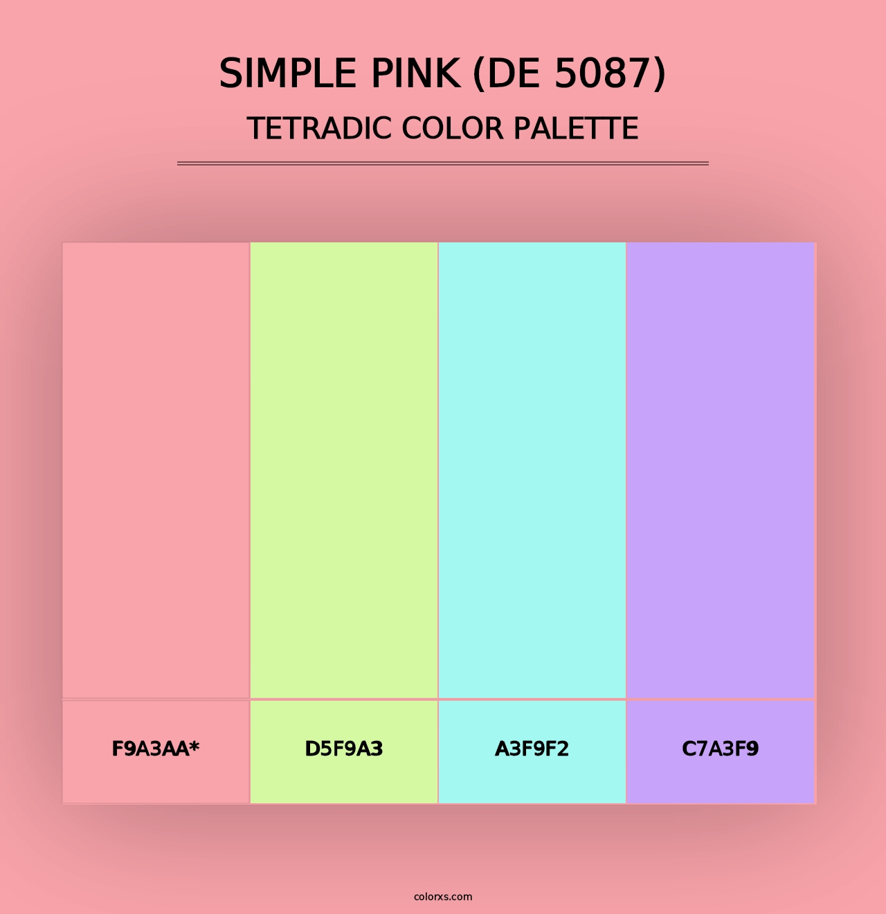 Simple Pink (DE 5087) - Tetradic Color Palette