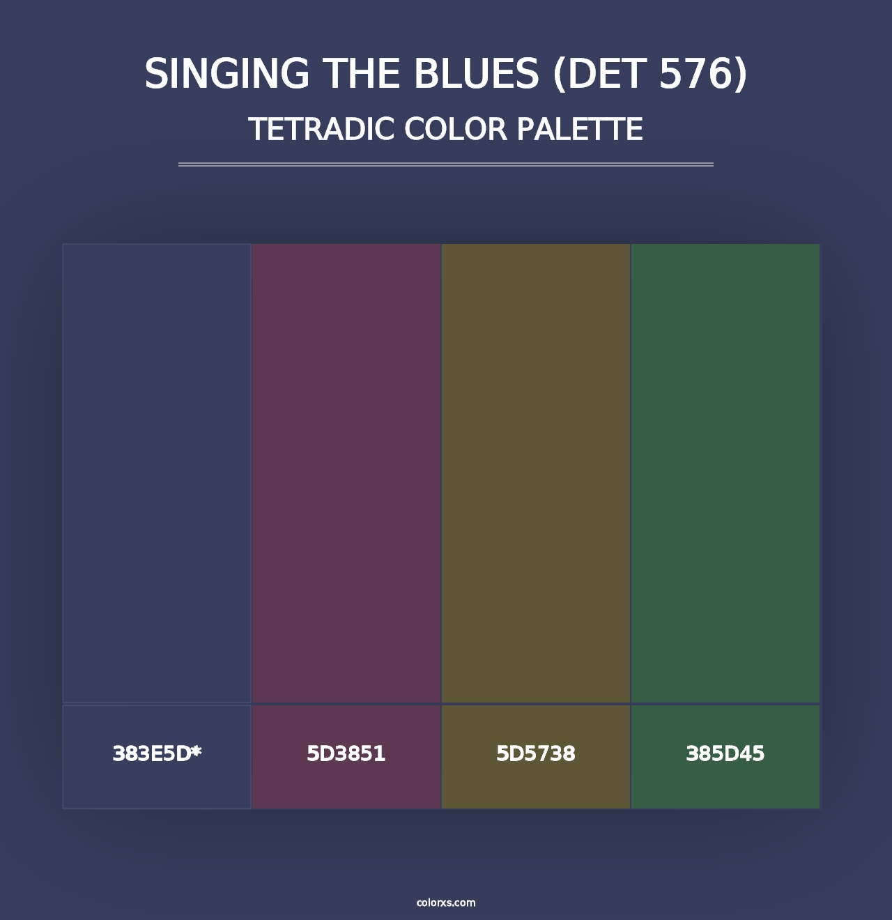 Singing the Blues (DET 576) - Tetradic Color Palette