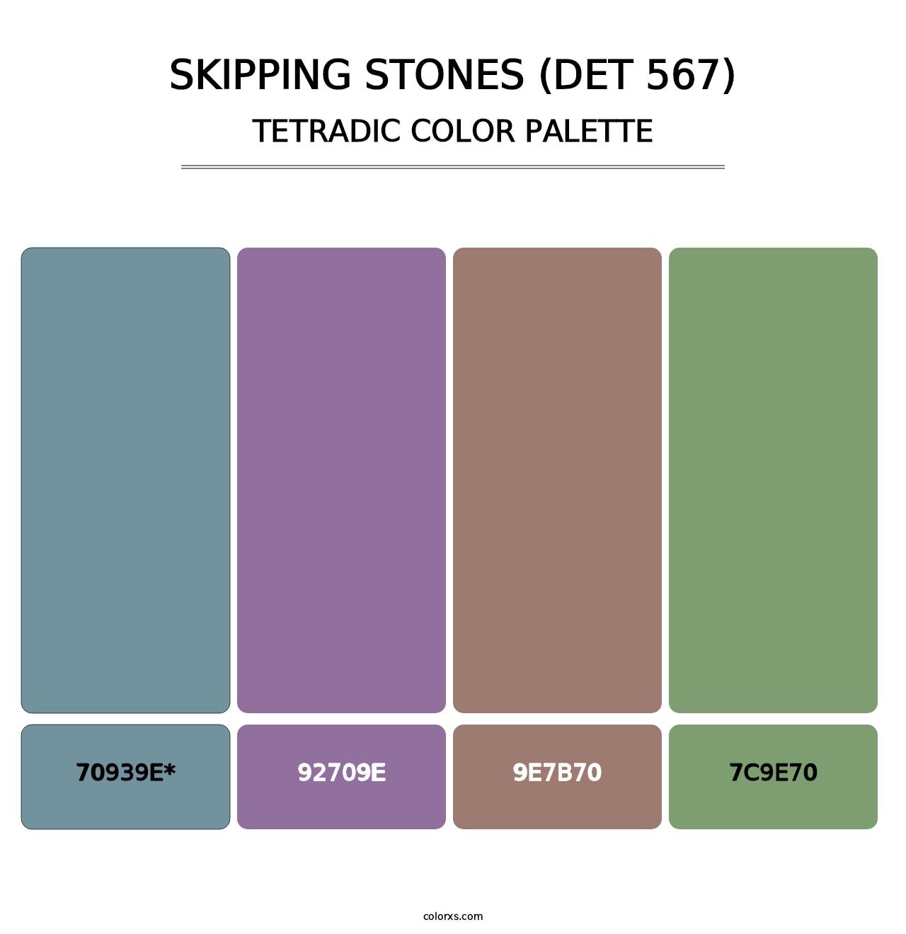 Skipping Stones (DET 567) - Tetradic Color Palette