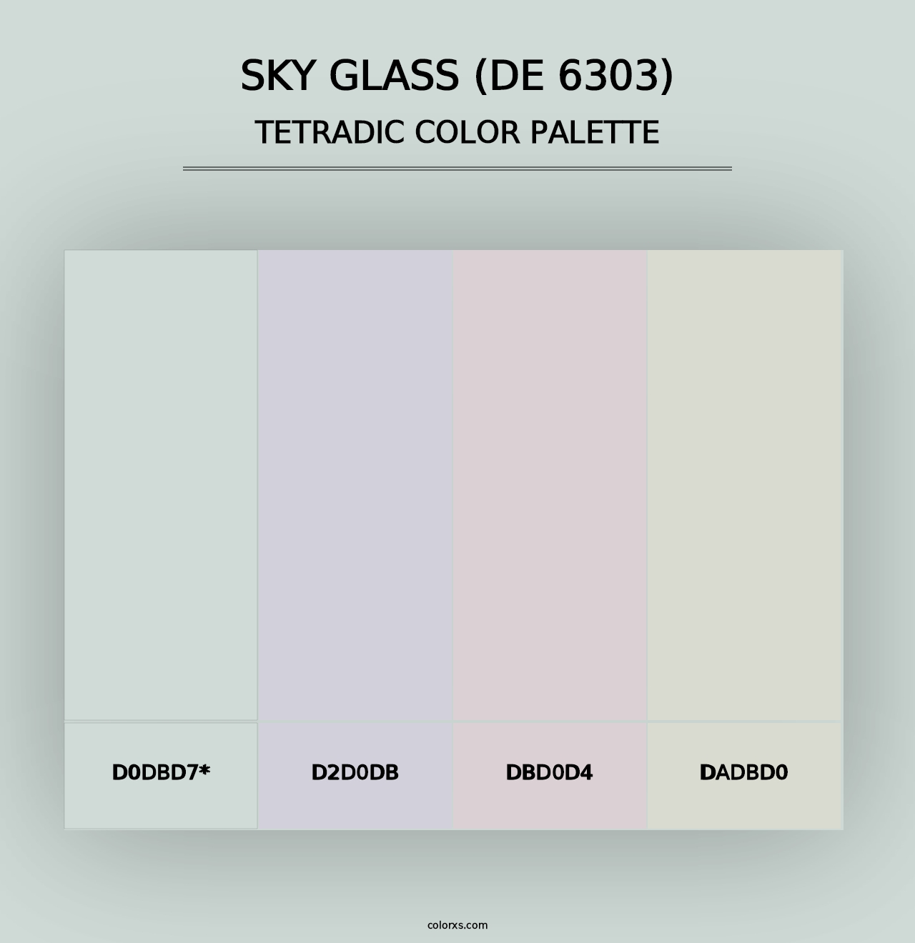 Sky Glass (DE 6303) - Tetradic Color Palette