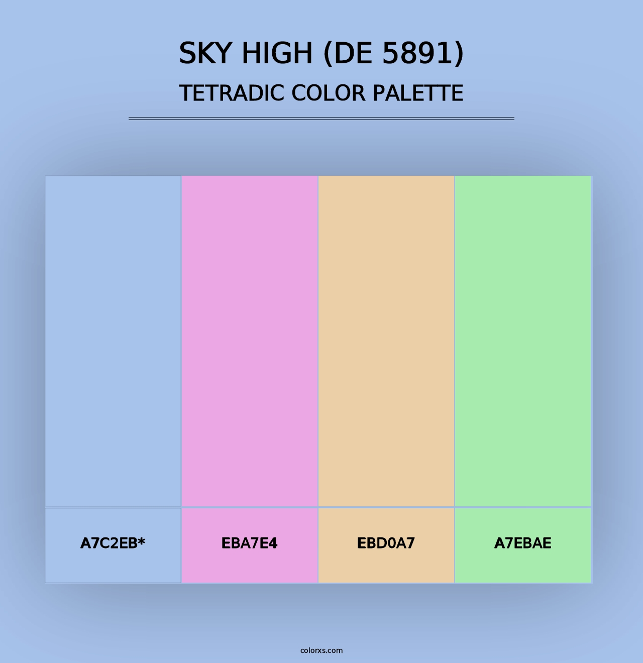 Sky High (DE 5891) - Tetradic Color Palette