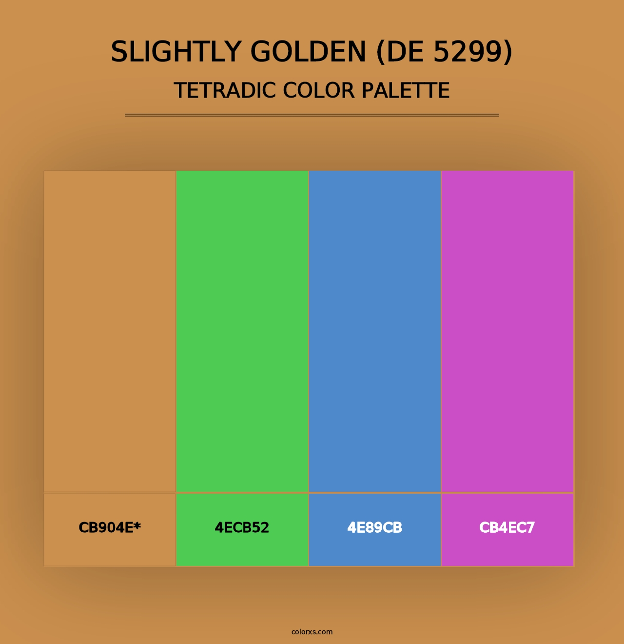 Slightly Golden (DE 5299) - Tetradic Color Palette