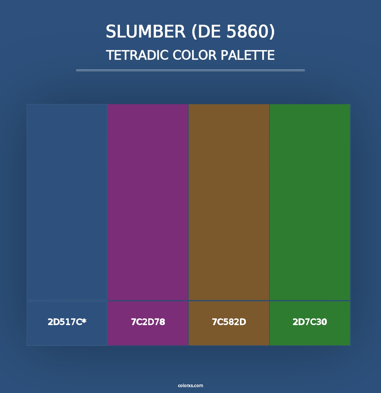 Slumber (DE 5860) - Tetradic Color Palette