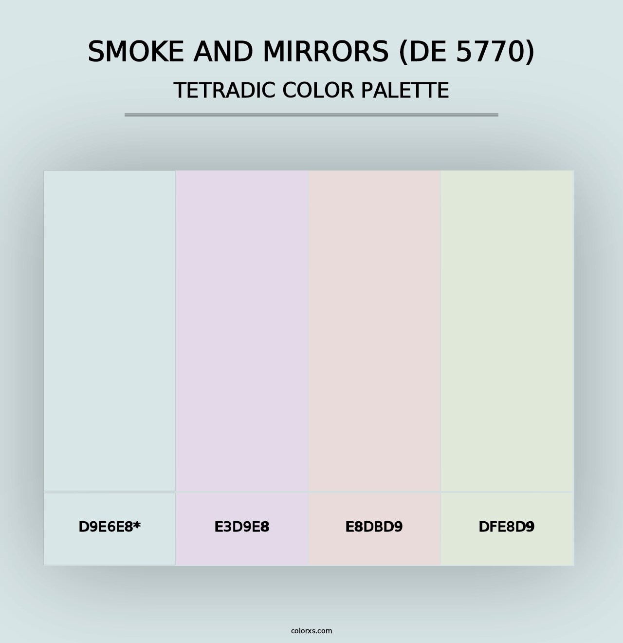 Smoke and Mirrors (DE 5770) - Tetradic Color Palette