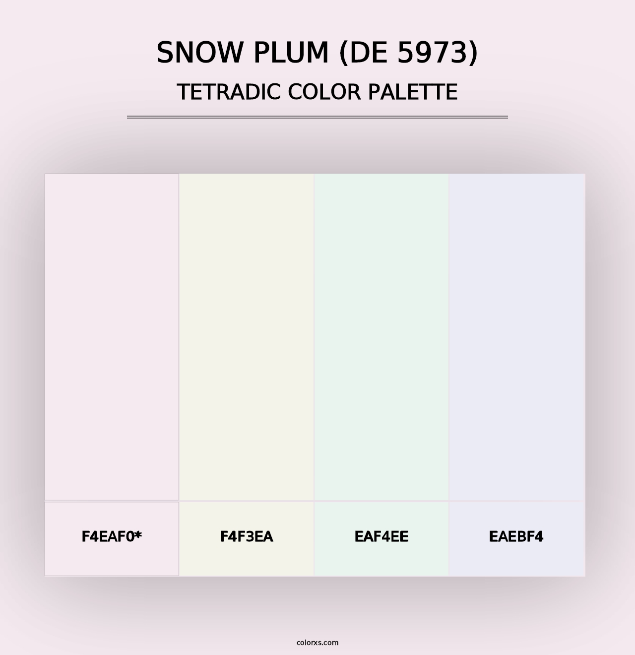 Snow Plum (DE 5973) - Tetradic Color Palette