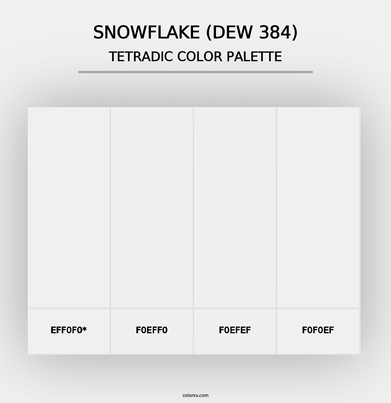 Snowflake (DEW 384) - Tetradic Color Palette