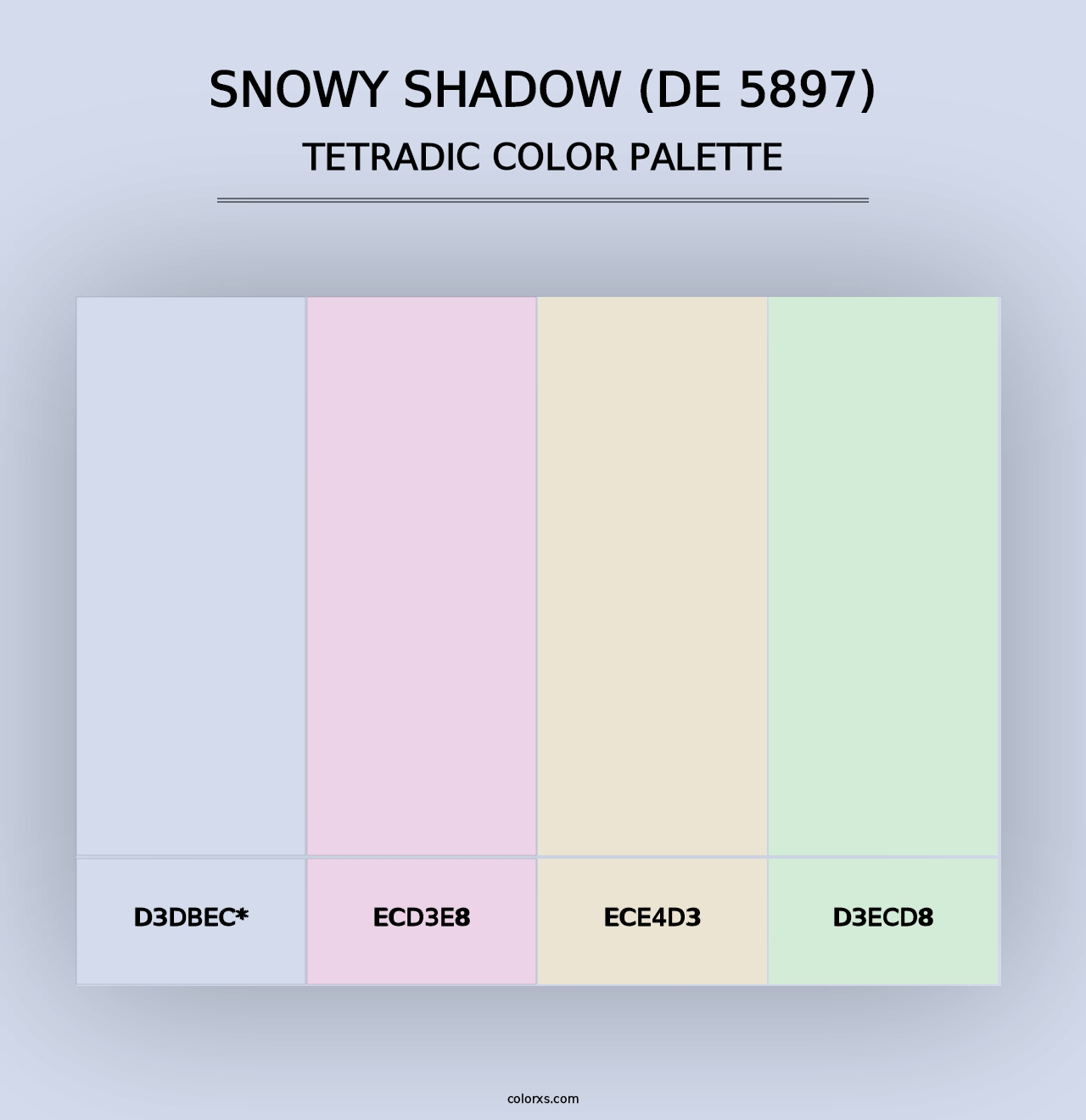 Snowy Shadow (DE 5897) - Tetradic Color Palette