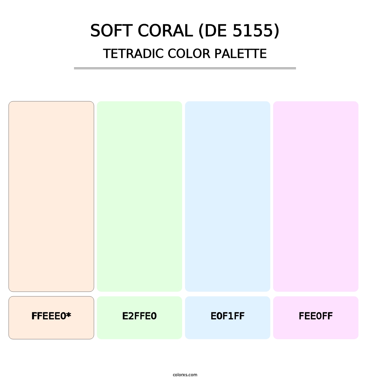 Soft Coral (DE 5155) - Tetradic Color Palette