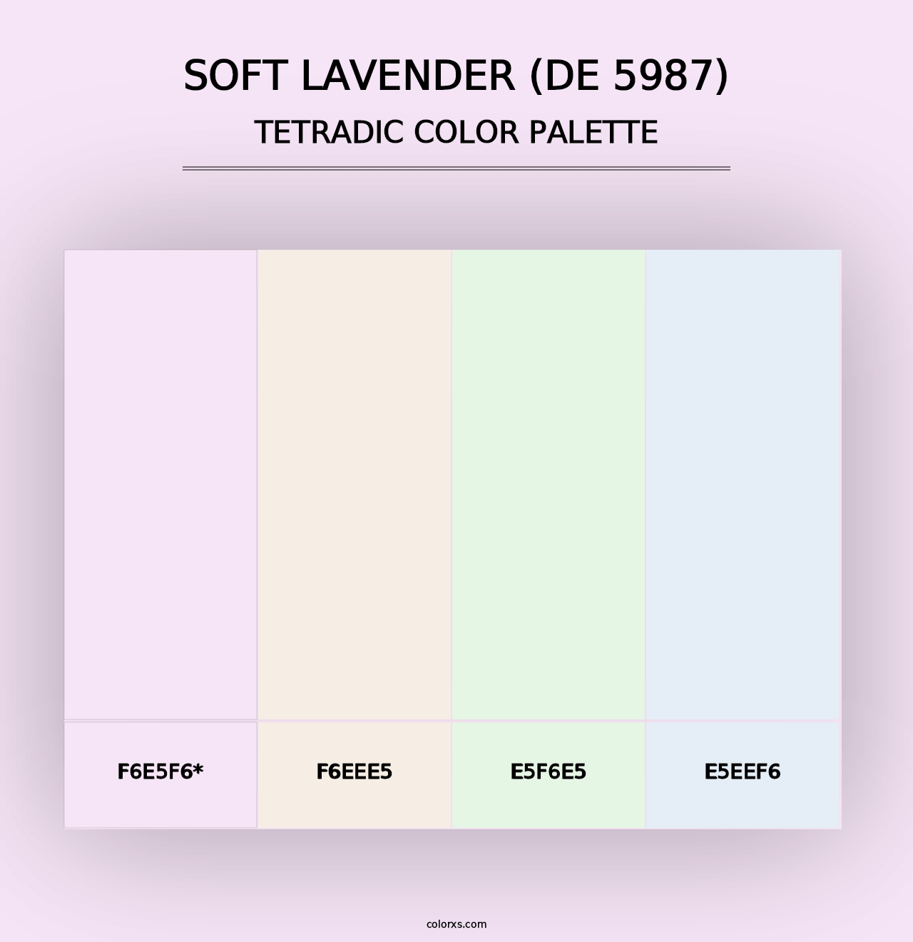 Soft Lavender (DE 5987) - Tetradic Color Palette