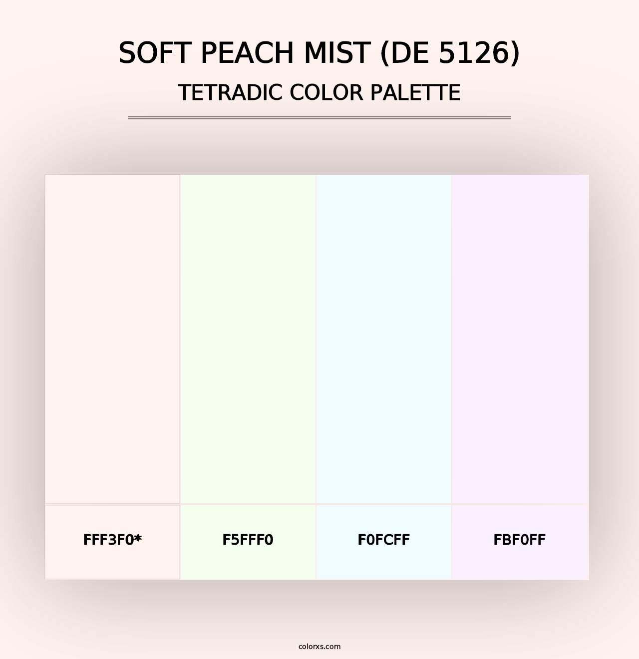 Soft Peach Mist (DE 5126) - Tetradic Color Palette