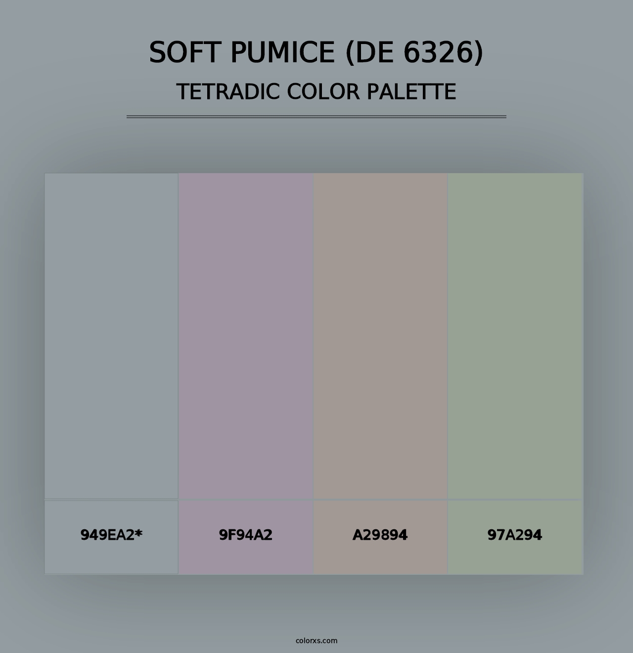 Soft Pumice (DE 6326) - Tetradic Color Palette