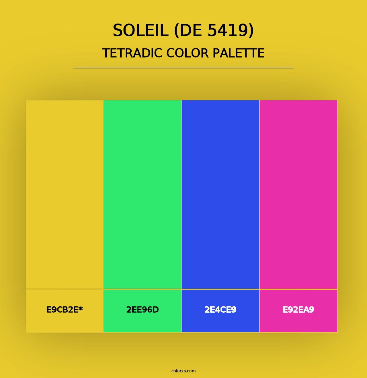 Soleil (DE 5419) - Tetradic Color Palette