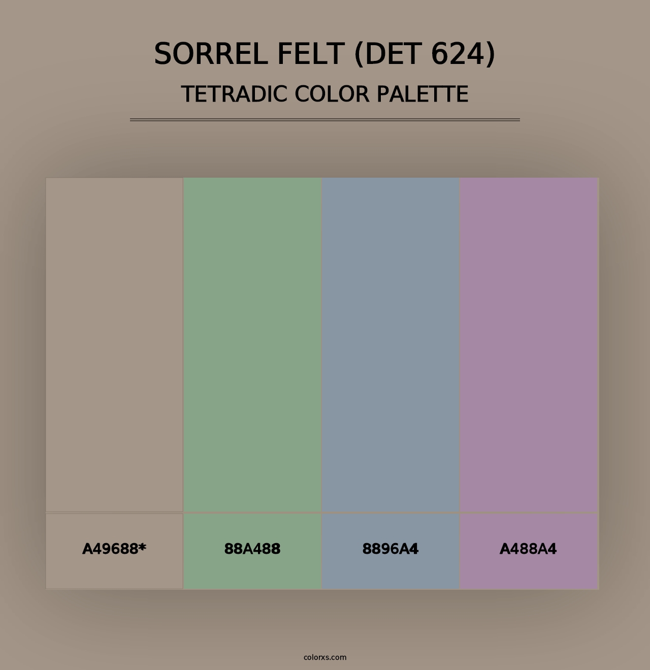 Sorrel Felt (DET 624) - Tetradic Color Palette