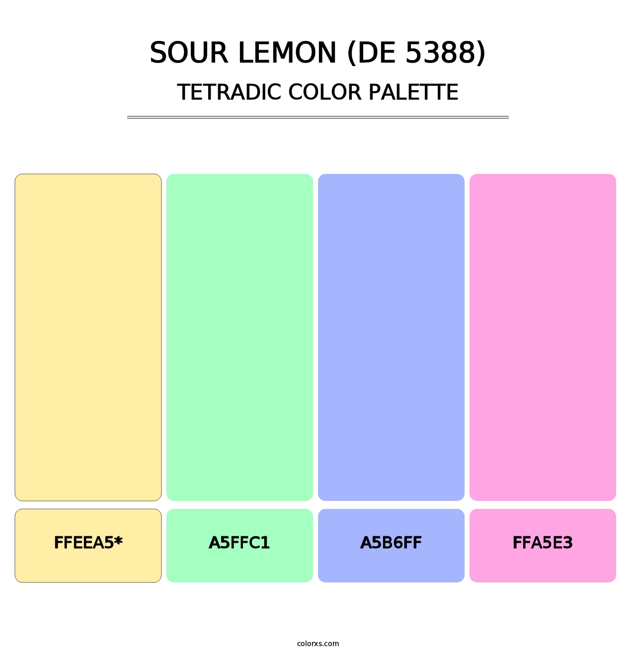 Sour Lemon (DE 5388) - Tetradic Color Palette