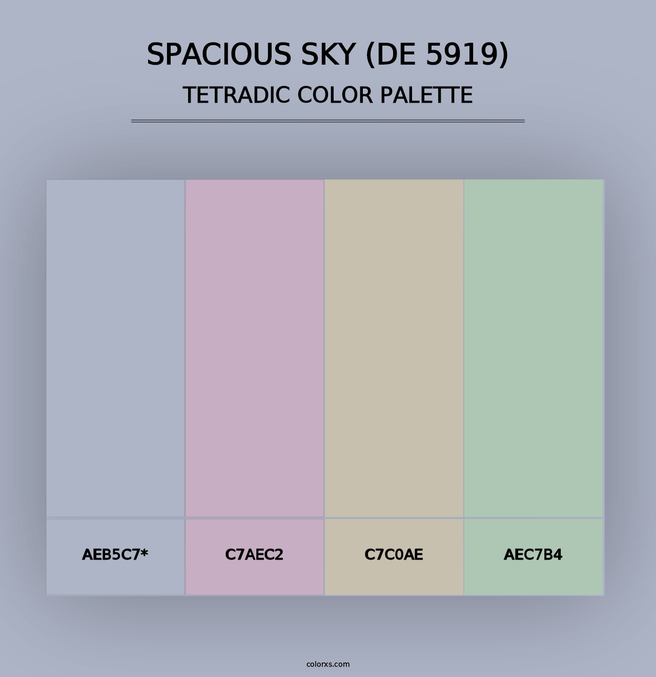 Spacious Sky (DE 5919) - Tetradic Color Palette