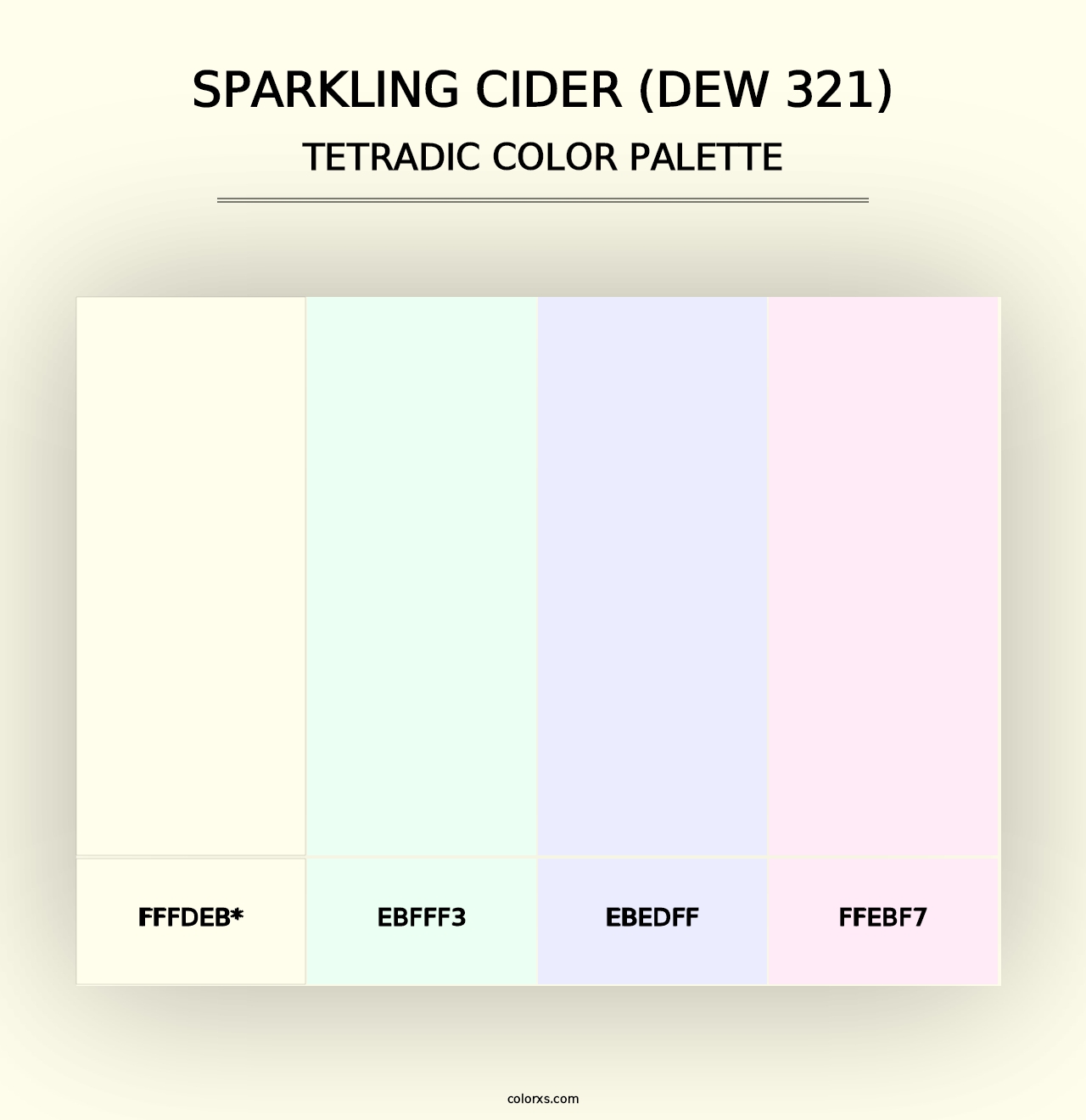 Sparkling Cider (DEW 321) - Tetradic Color Palette