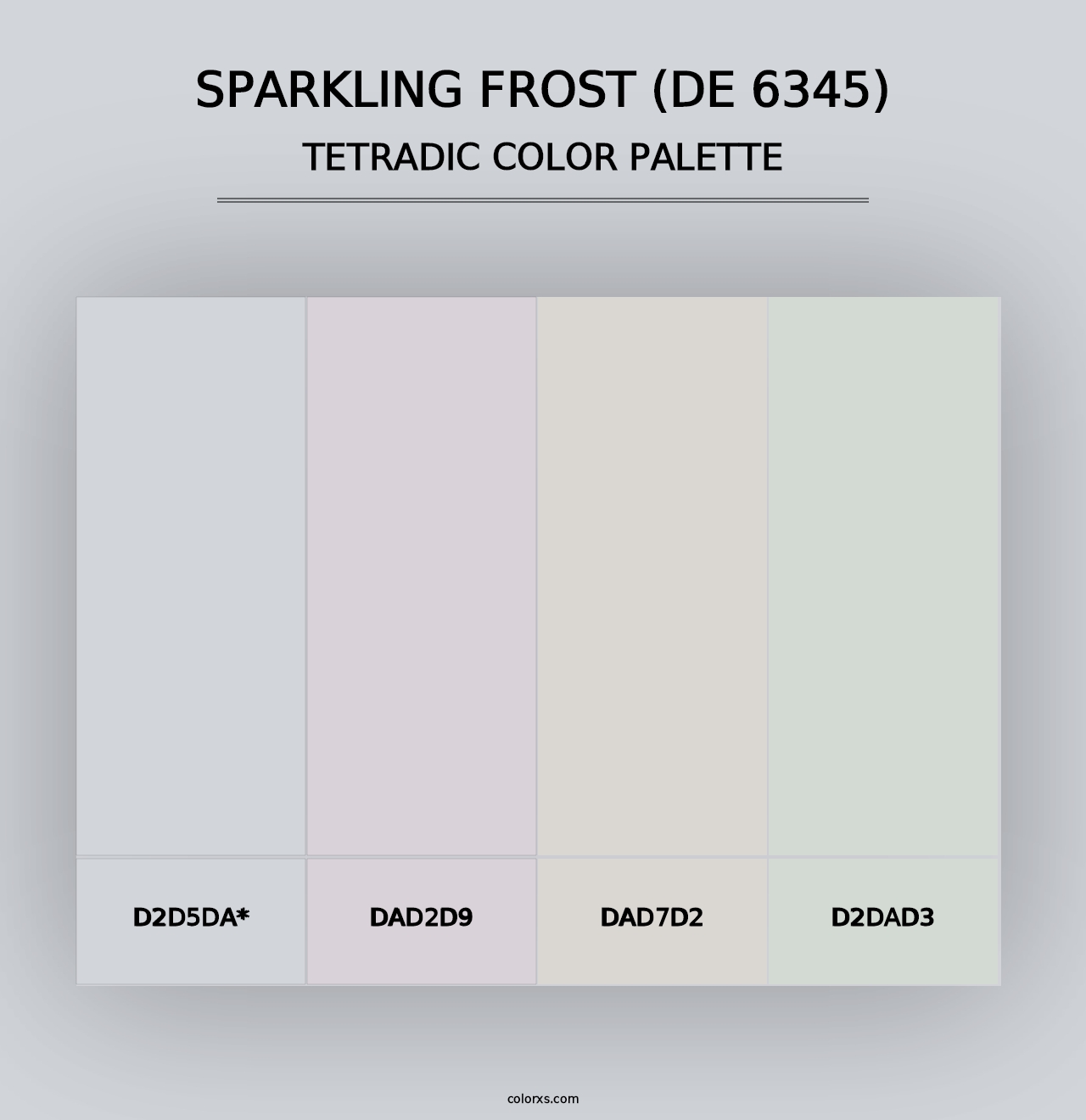 Sparkling Frost (DE 6345) - Tetradic Color Palette