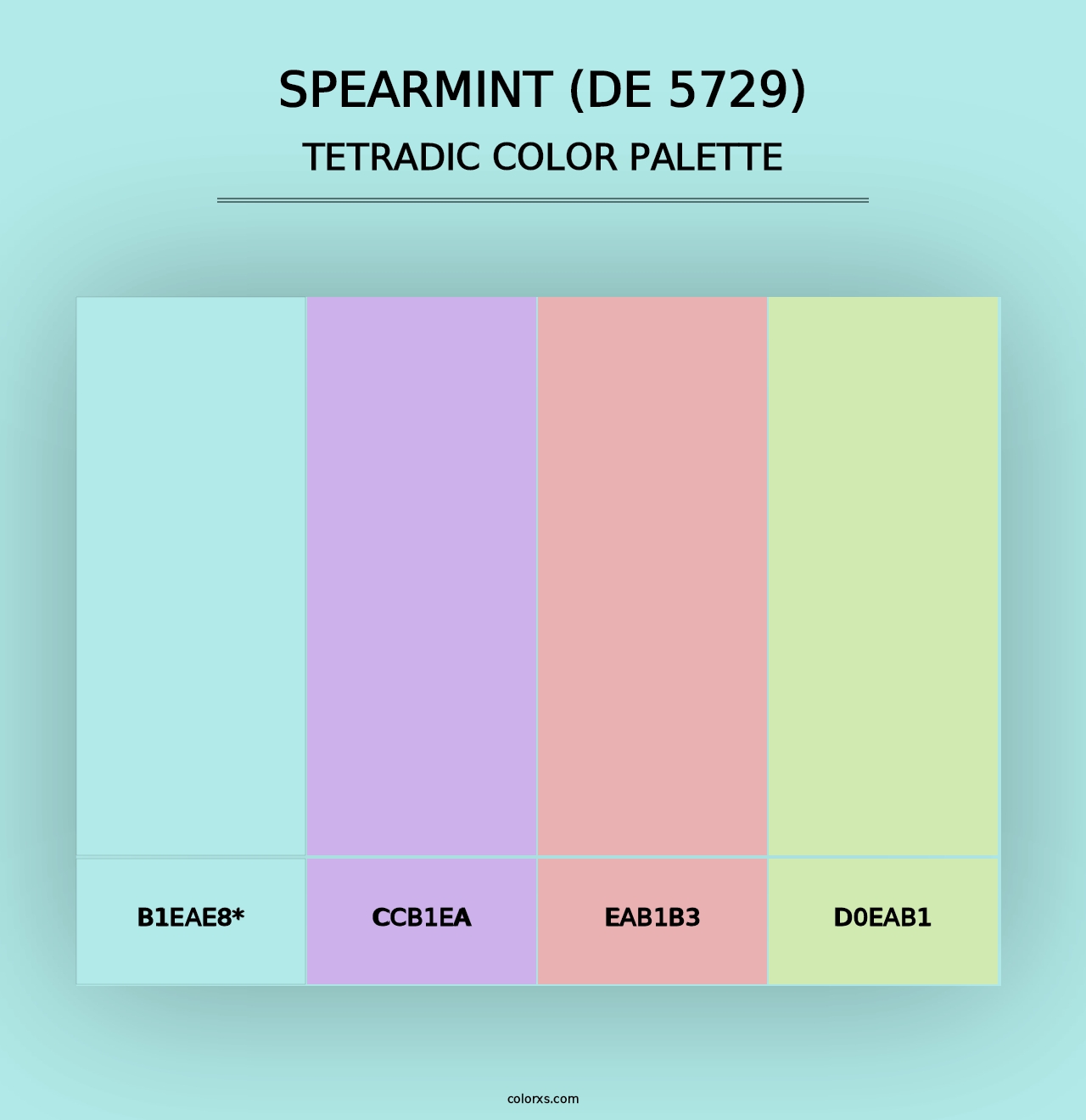 Spearmint (DE 5729) - Tetradic Color Palette