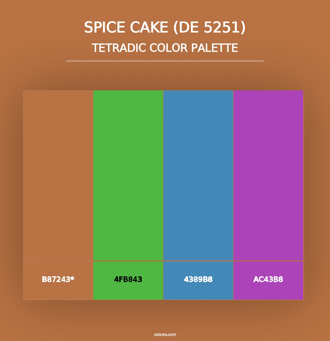 Spice Cake (DE 5251) - Tetradic Color Palette