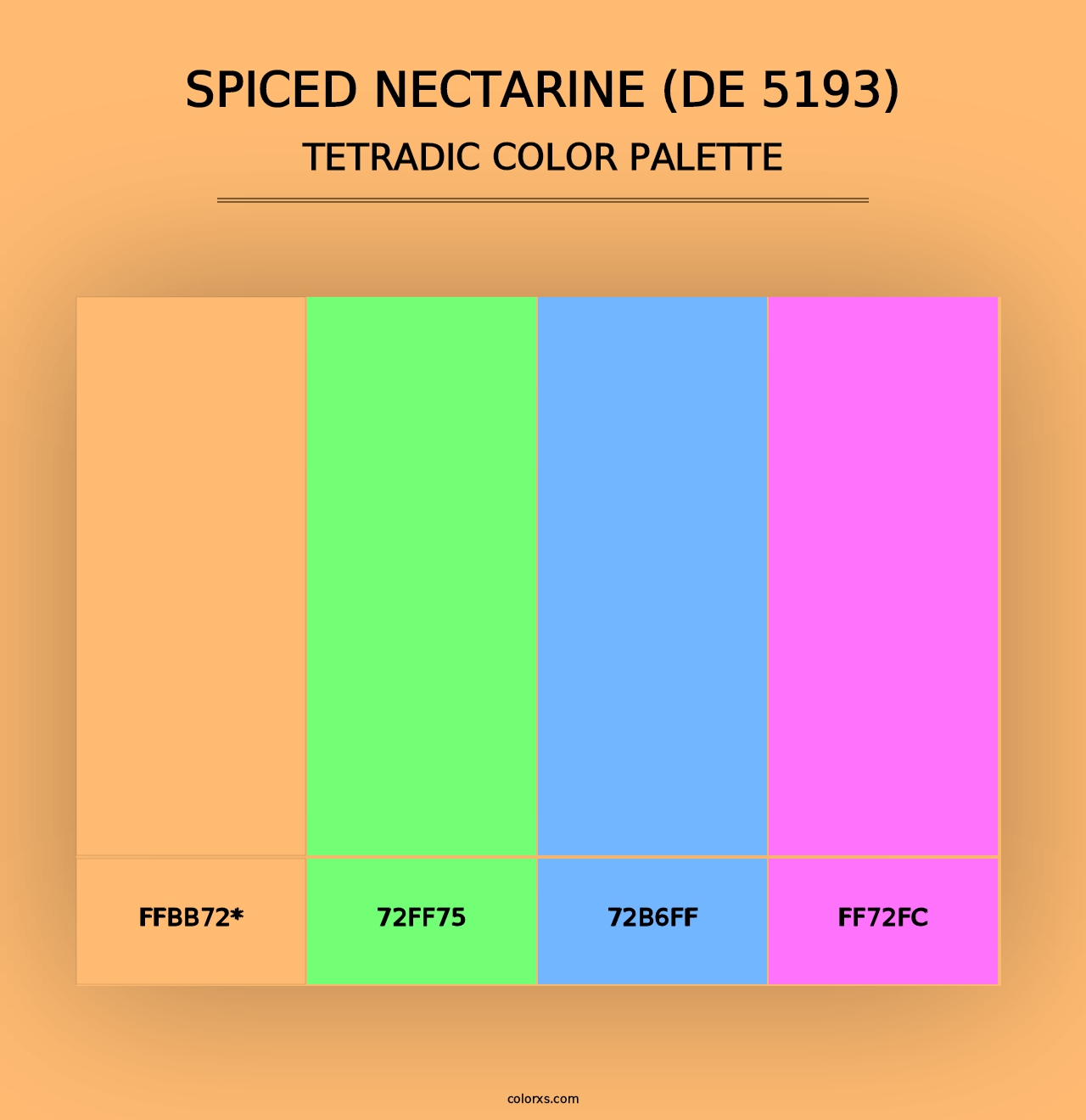 Spiced Nectarine (DE 5193) - Tetradic Color Palette