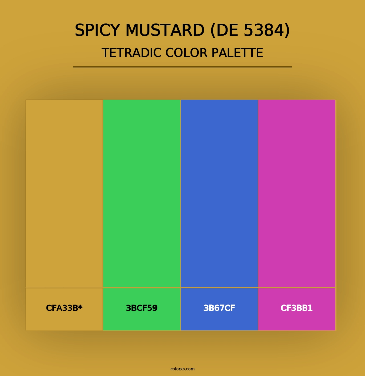 Spicy Mustard (DE 5384) - Tetradic Color Palette