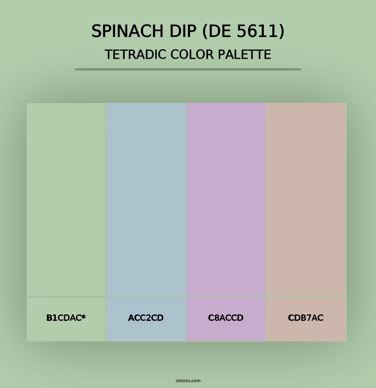 Spinach Dip (DE 5611) - Tetradic Color Palette