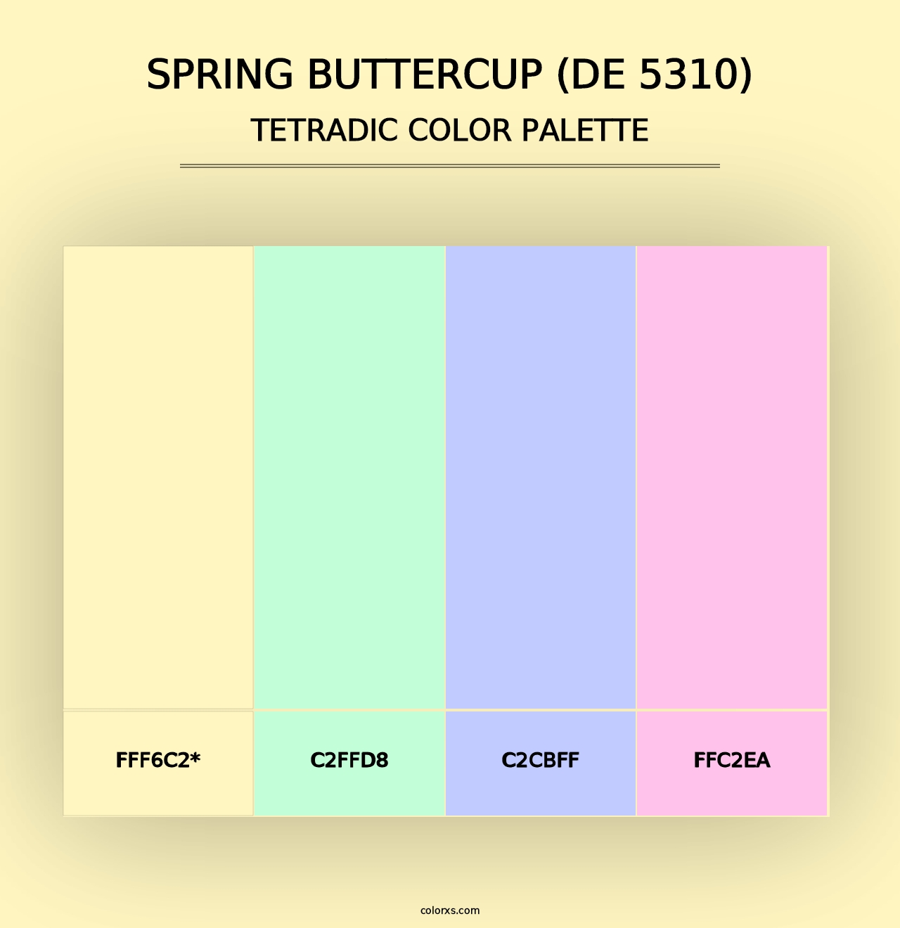 Spring Buttercup (DE 5310) - Tetradic Color Palette