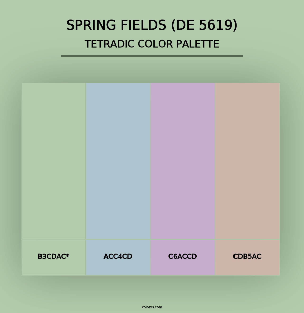 Spring Fields (DE 5619) - Tetradic Color Palette