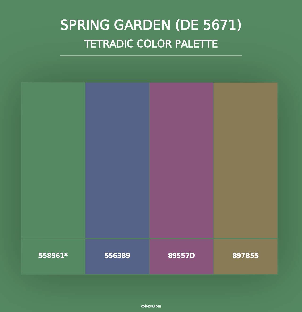 Spring Garden (DE 5671) - Tetradic Color Palette