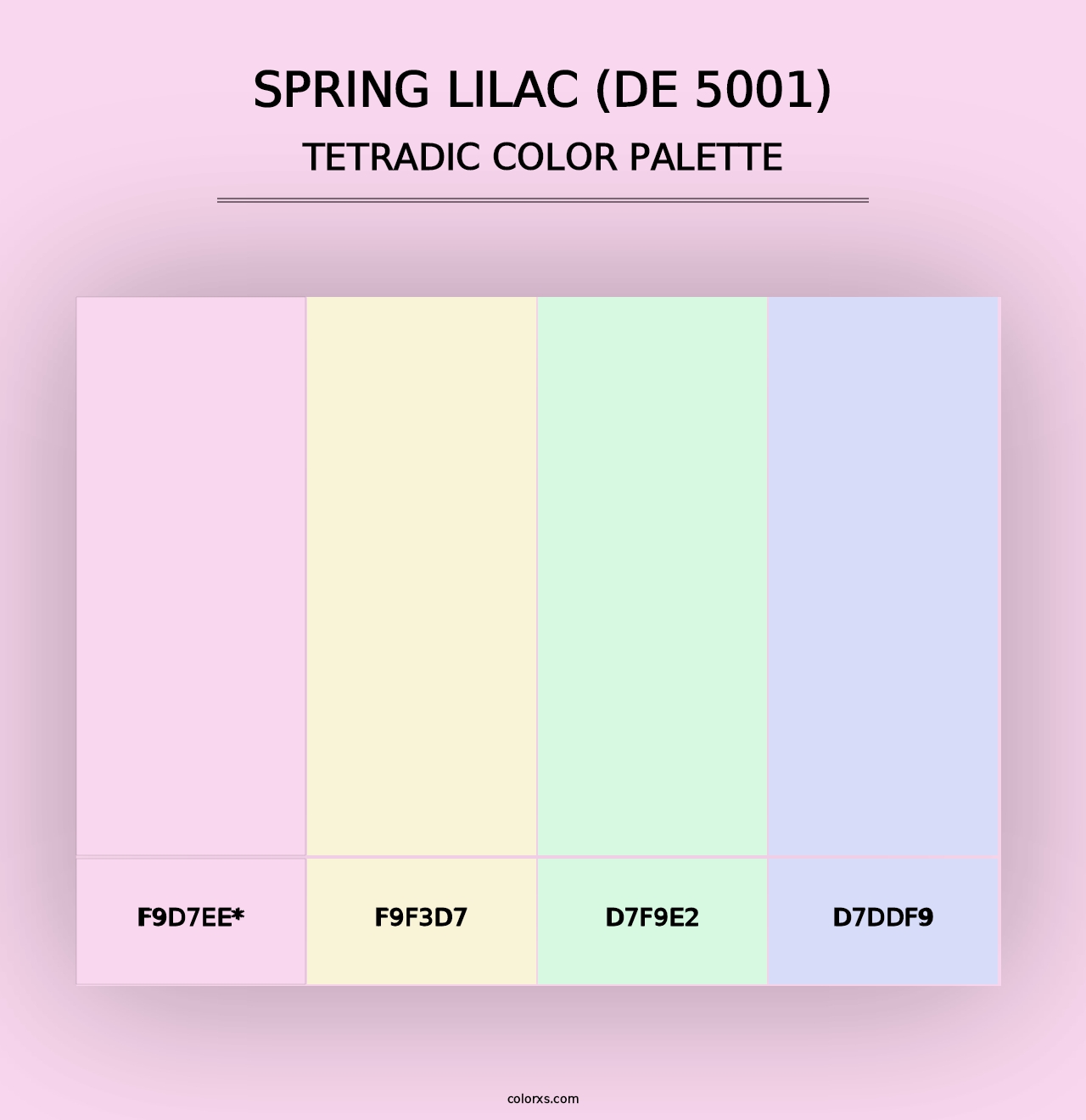 Spring Lilac (DE 5001) - Tetradic Color Palette