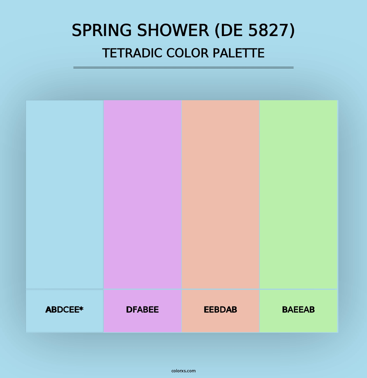 Spring Shower (DE 5827) - Tetradic Color Palette