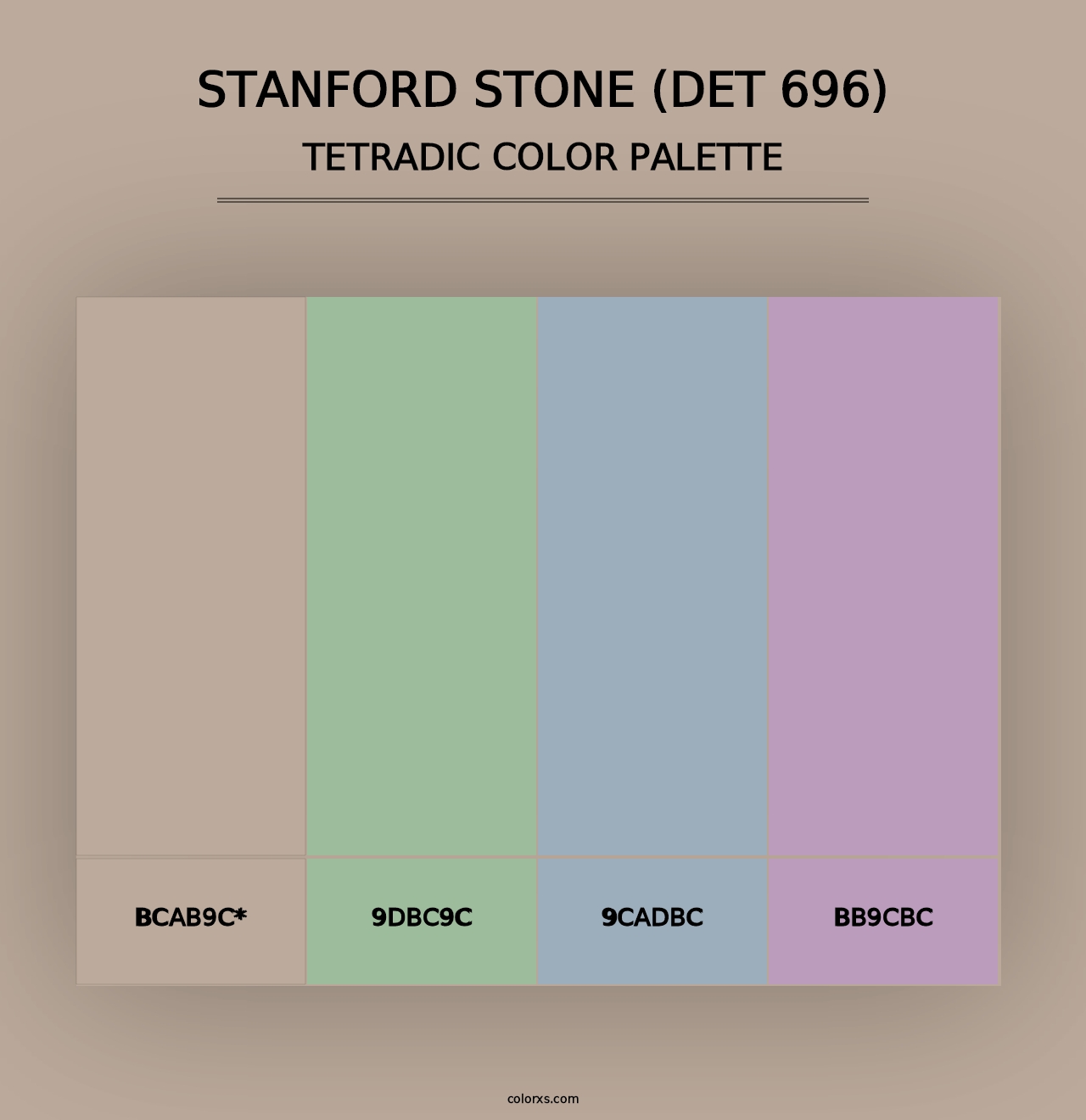 Stanford Stone (DET 696) - Tetradic Color Palette