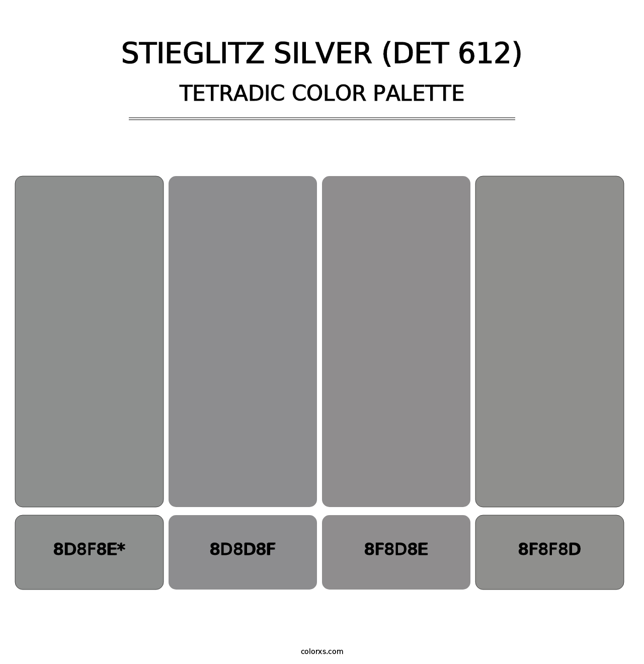 Stieglitz Silver (DET 612) - Tetradic Color Palette