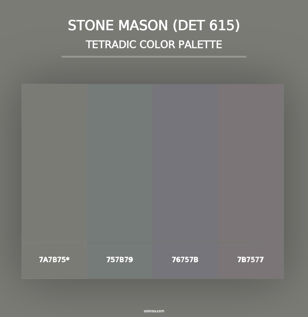 Stone Mason (DET 615) - Tetradic Color Palette