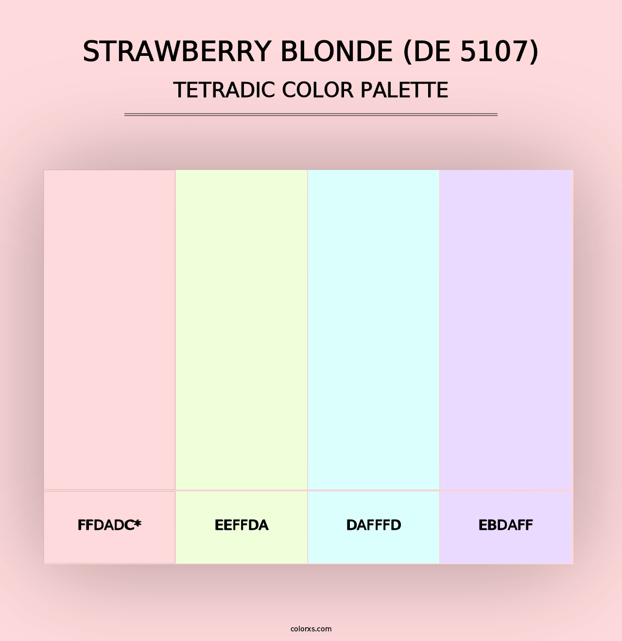 Strawberry Blonde (DE 5107) - Tetradic Color Palette