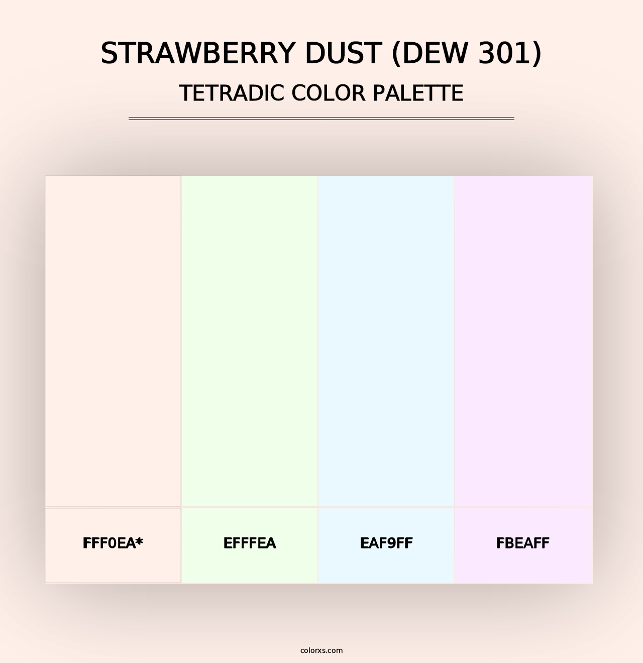 Strawberry Dust (DEW 301) - Tetradic Color Palette