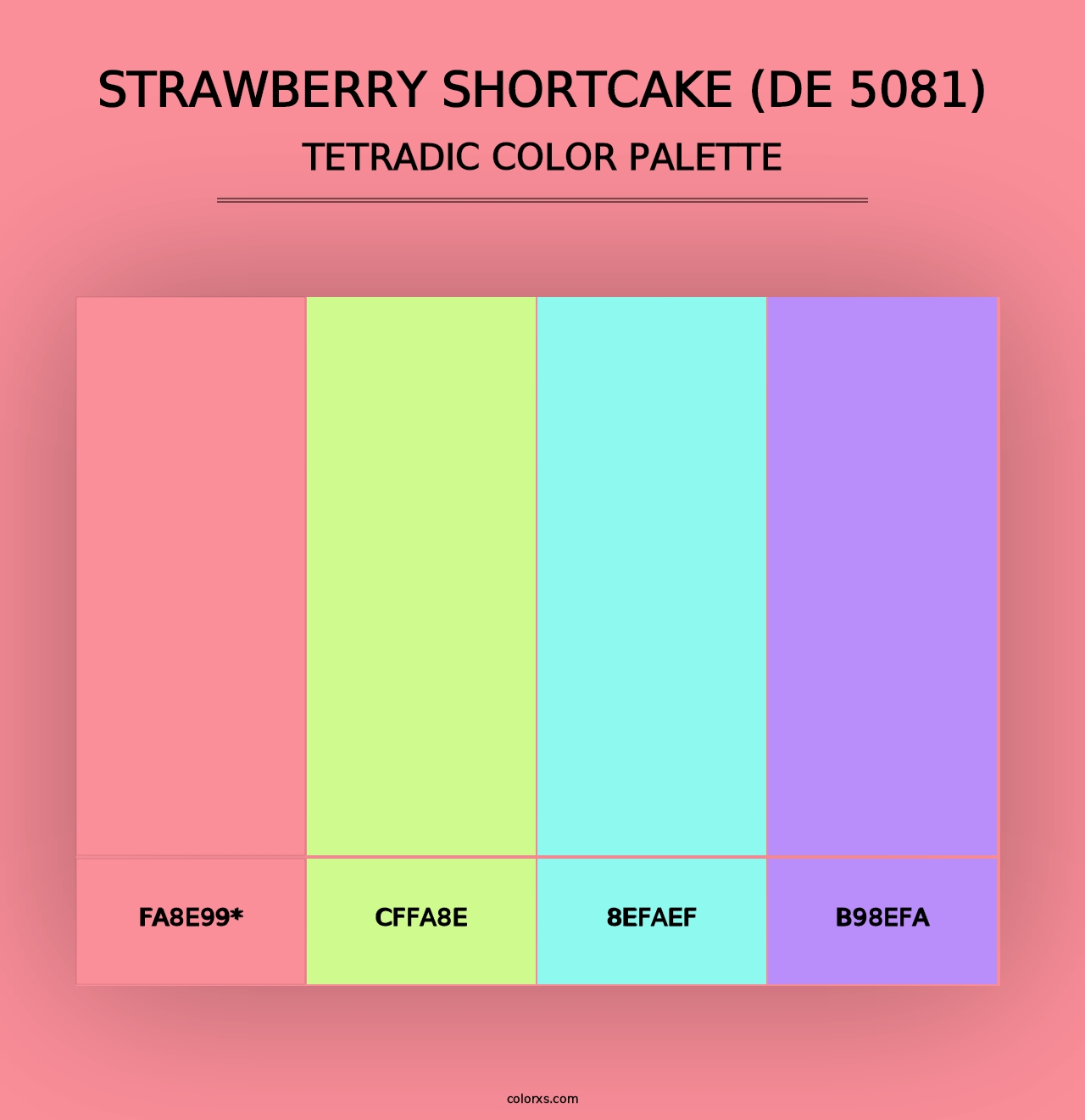 Strawberry Shortcake (DE 5081) - Tetradic Color Palette