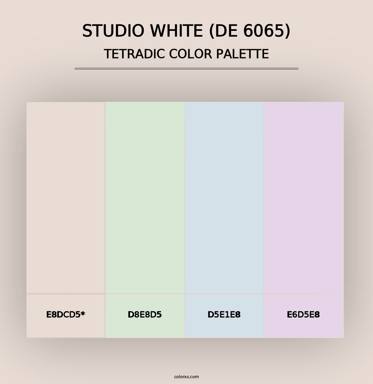 Studio White (DE 6065) - Tetradic Color Palette