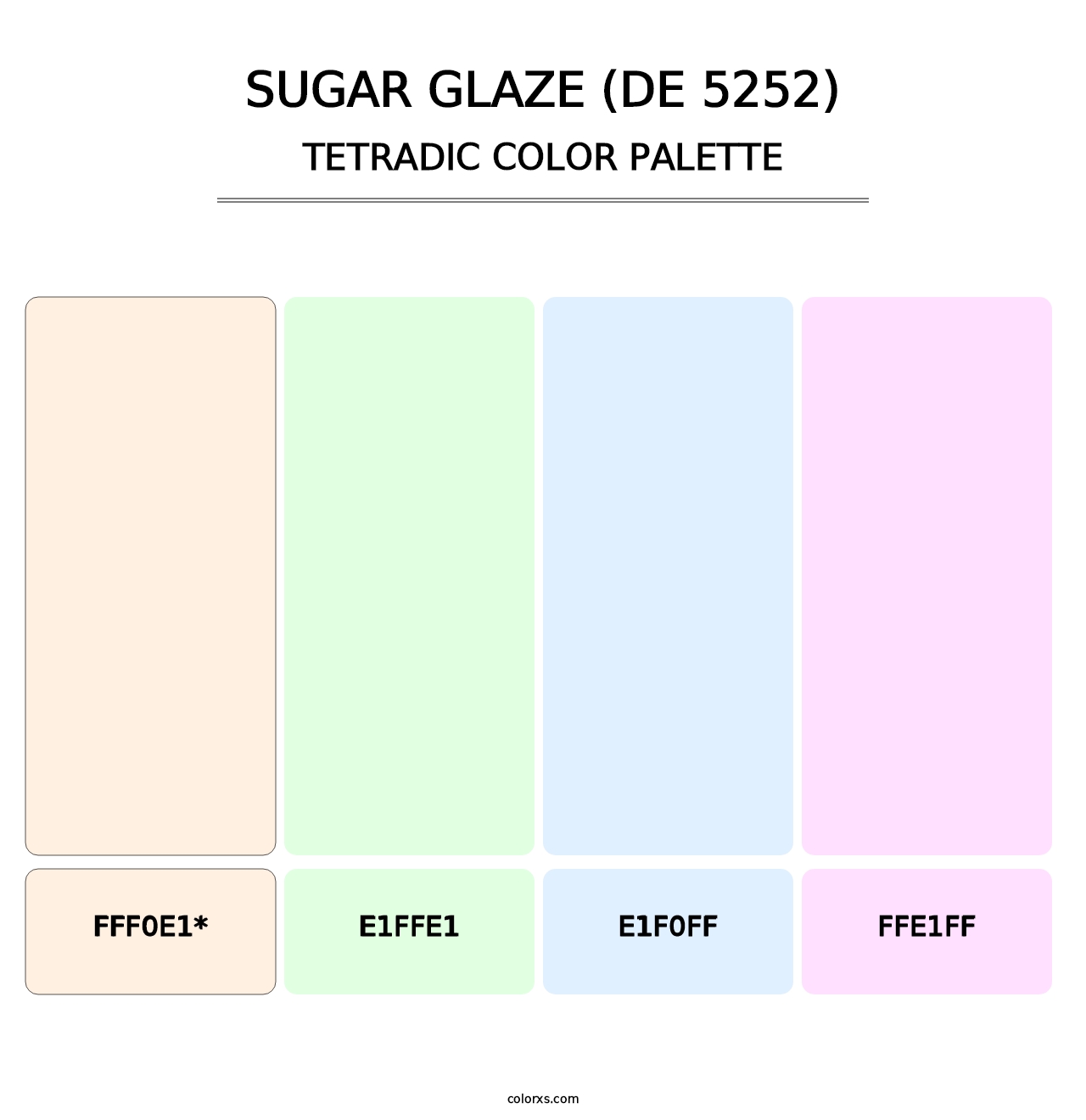 Sugar Glaze (DE 5252) - Tetradic Color Palette