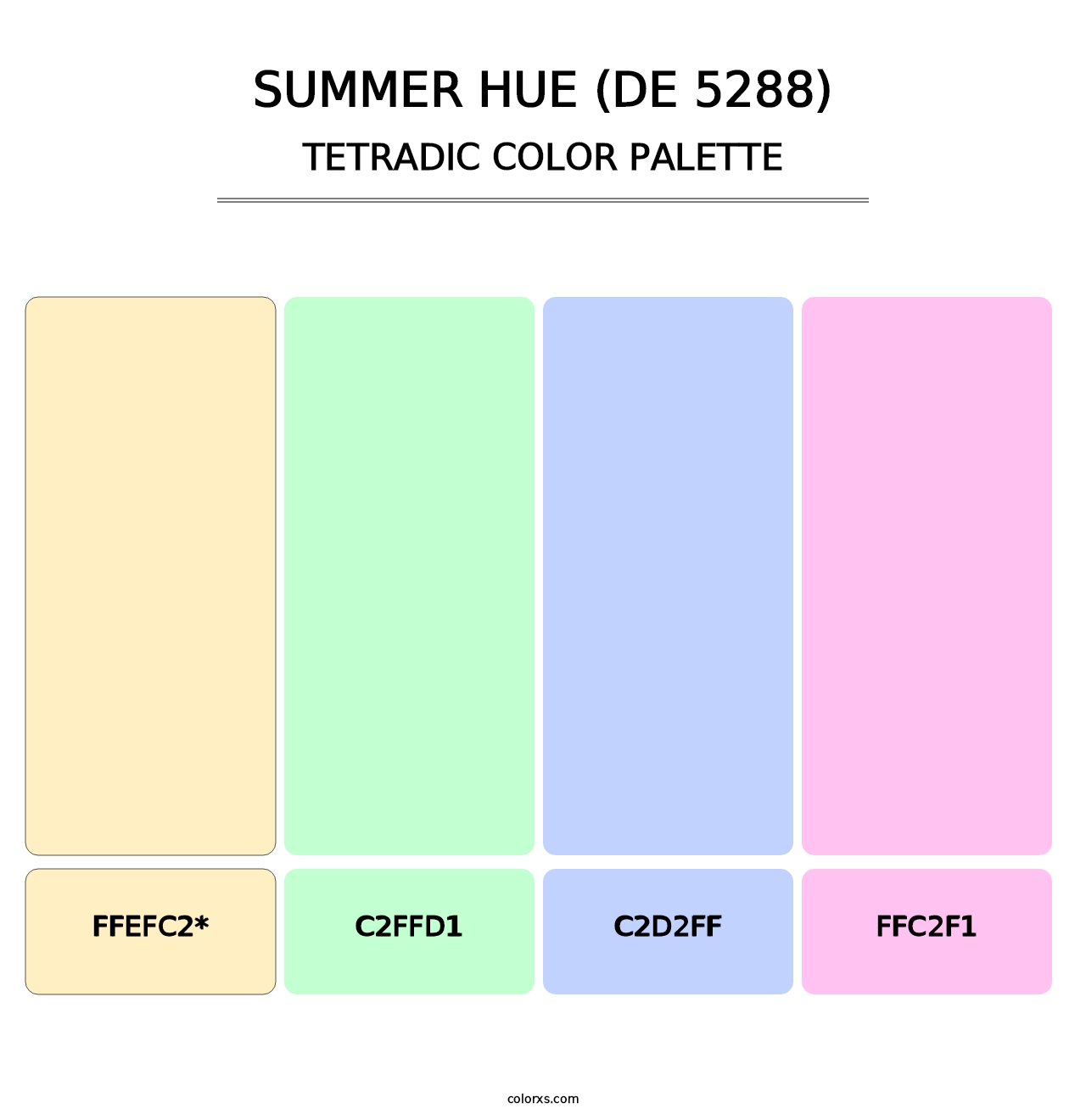 Summer Hue (DE 5288) - Tetradic Color Palette