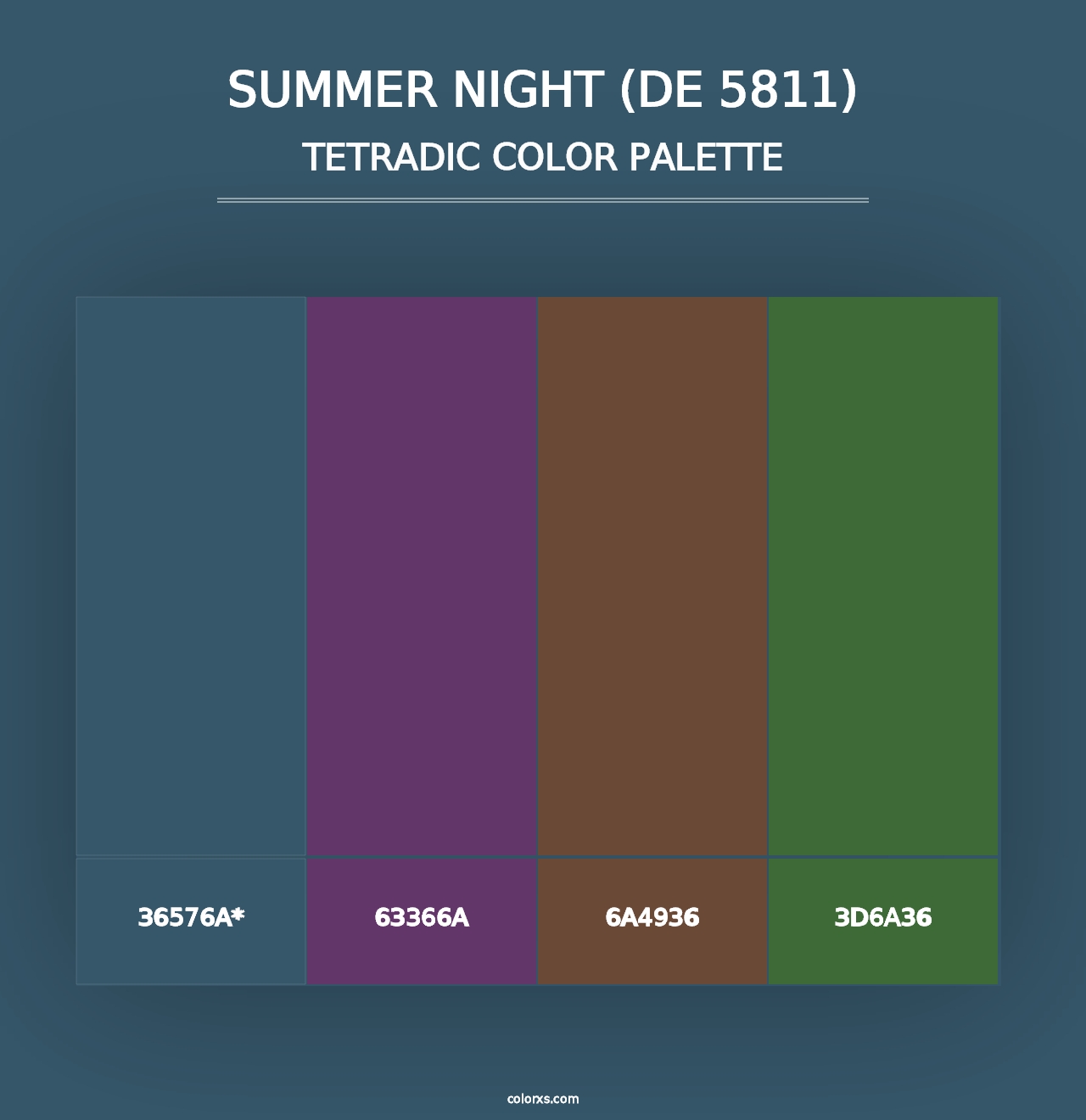 Summer Night (DE 5811) - Tetradic Color Palette