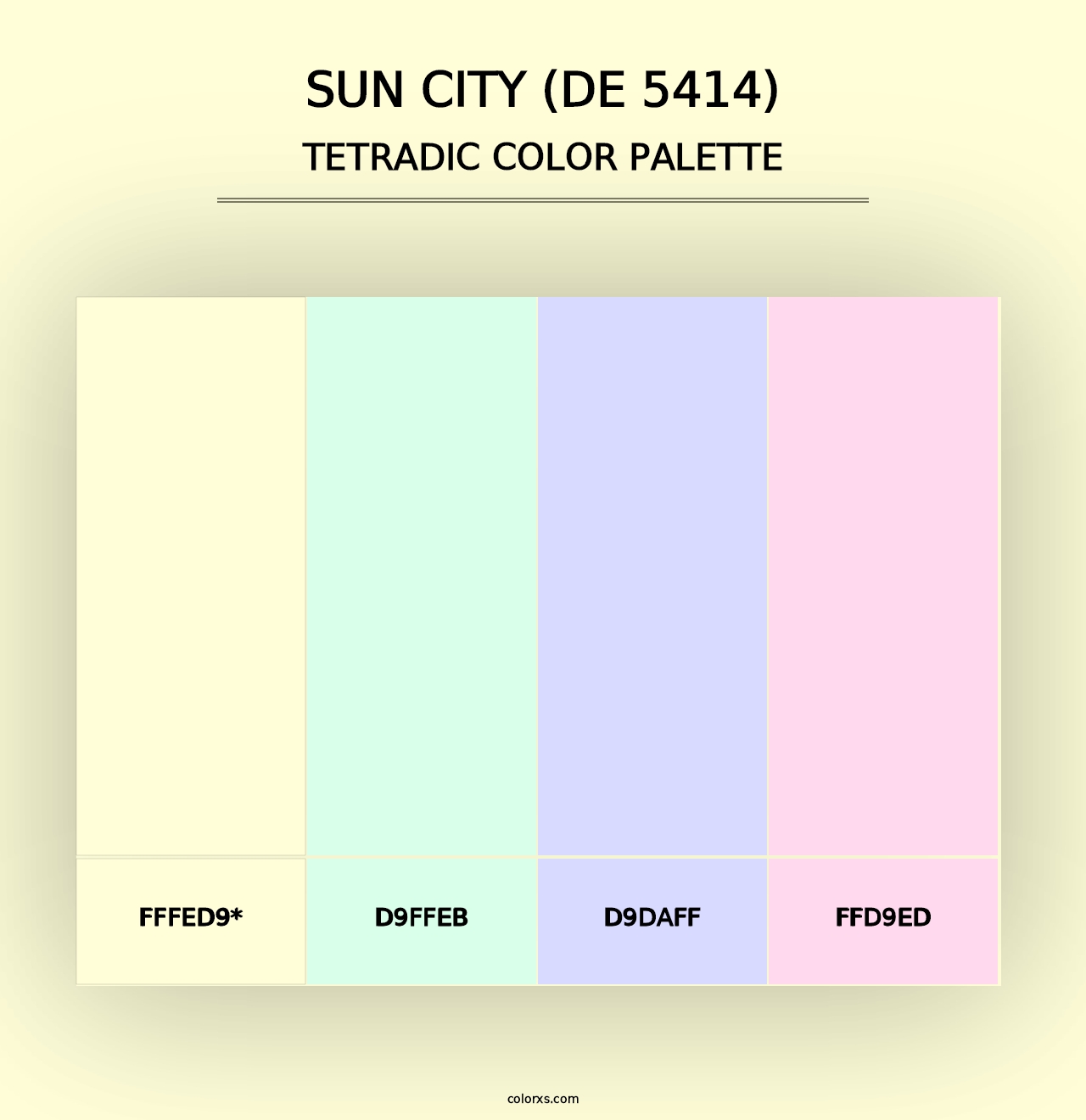 Sun City (DE 5414) - Tetradic Color Palette