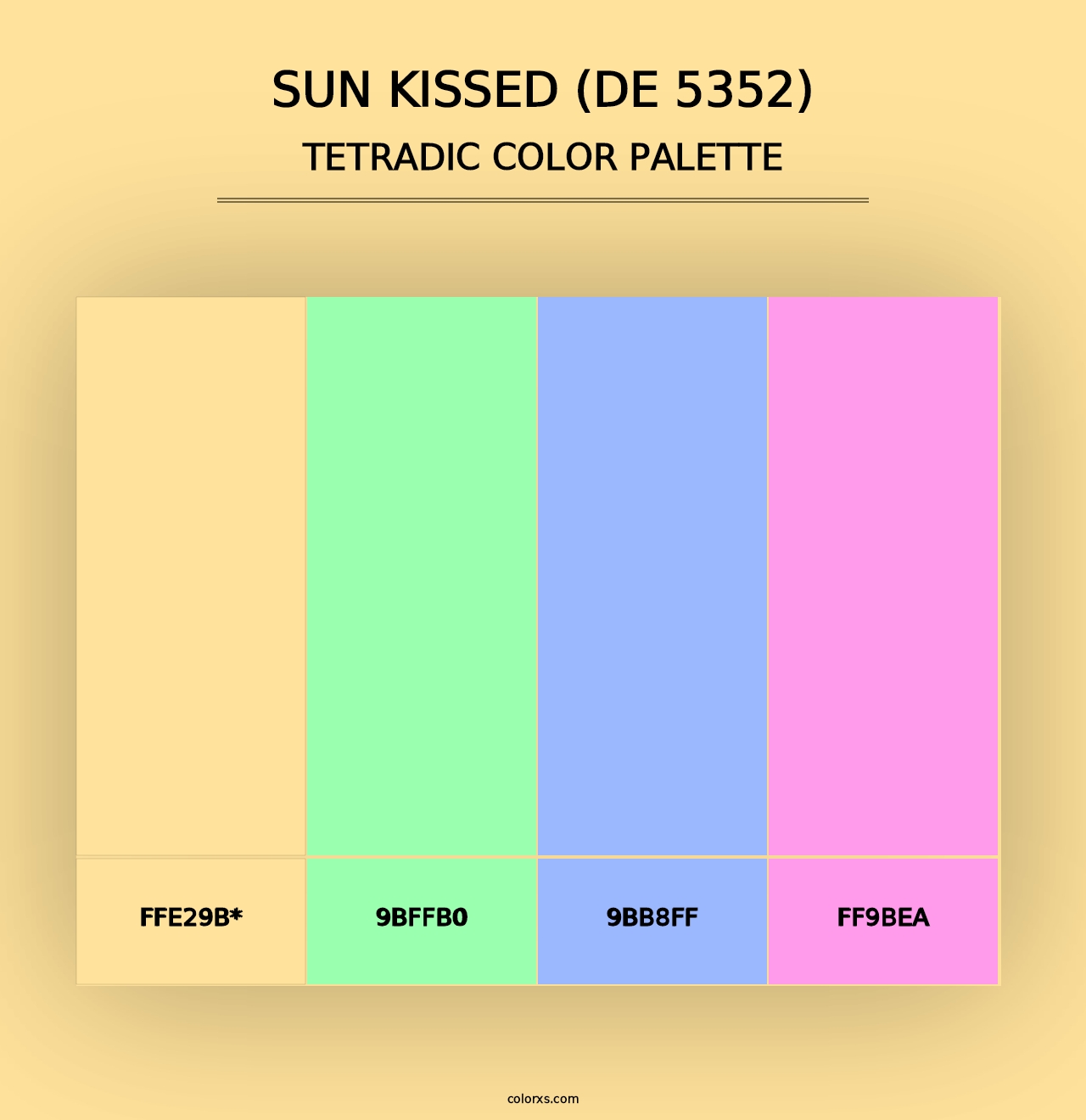 Sun Kissed (DE 5352) - Tetradic Color Palette