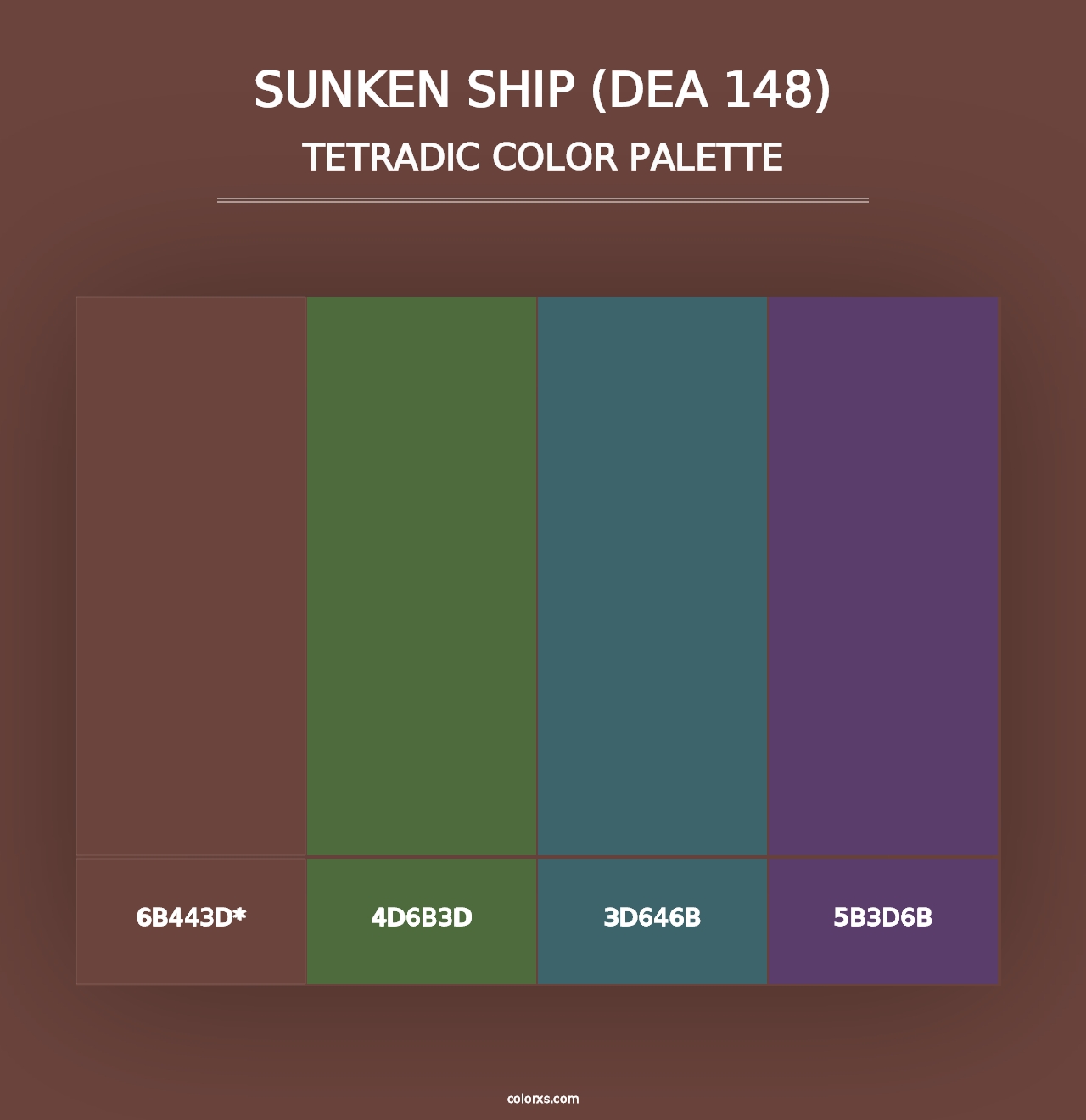 Sunken Ship (DEA 148) - Tetradic Color Palette