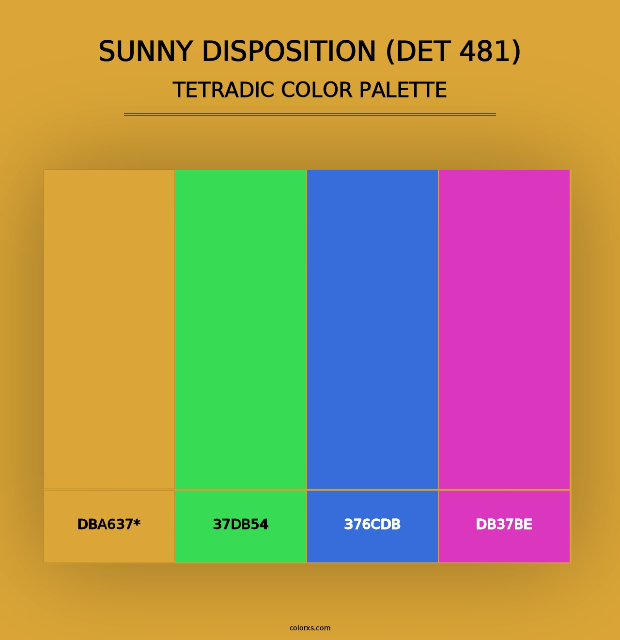 Sunny Disposition (DET 481) - Tetradic Color Palette