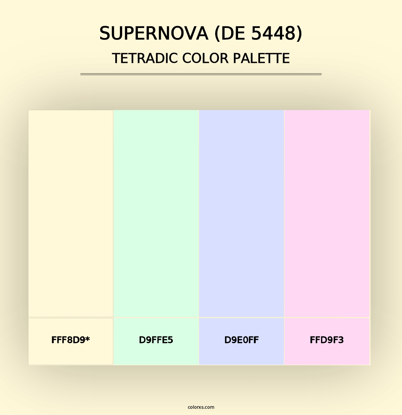 Supernova (DE 5448) - Tetradic Color Palette