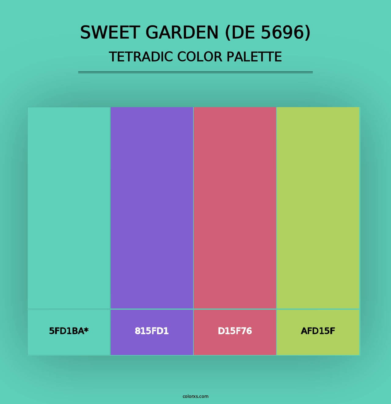 Sweet Garden (DE 5696) - Tetradic Color Palette