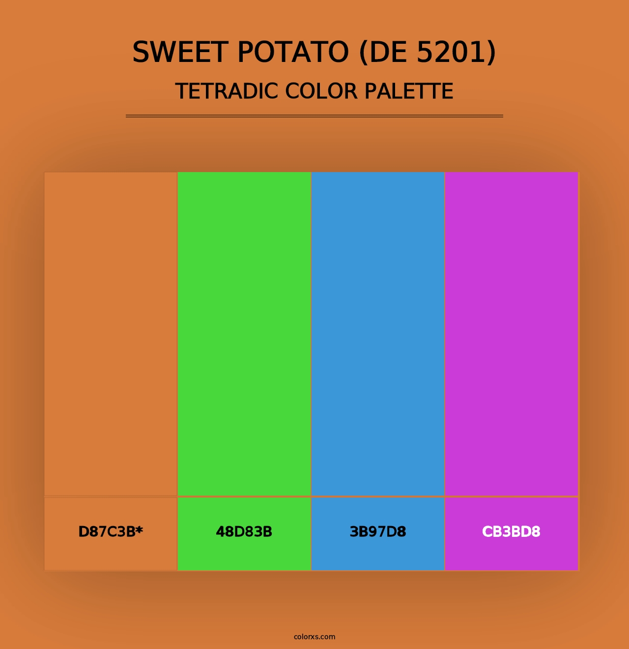 Sweet Potato (DE 5201) - Tetradic Color Palette