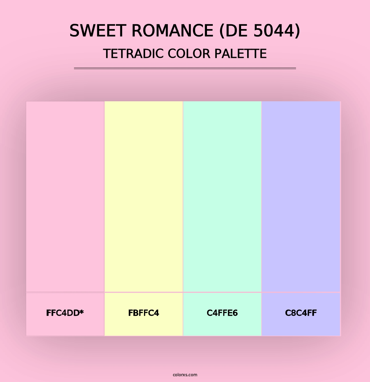 Sweet Romance (DE 5044) - Tetradic Color Palette